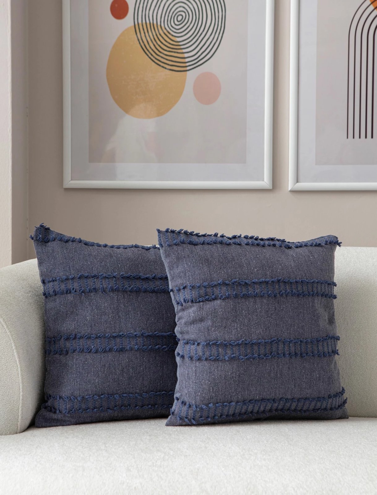 Set mbulesash jastëku (2 copë), Evila Originals, Tuffet, blu v2