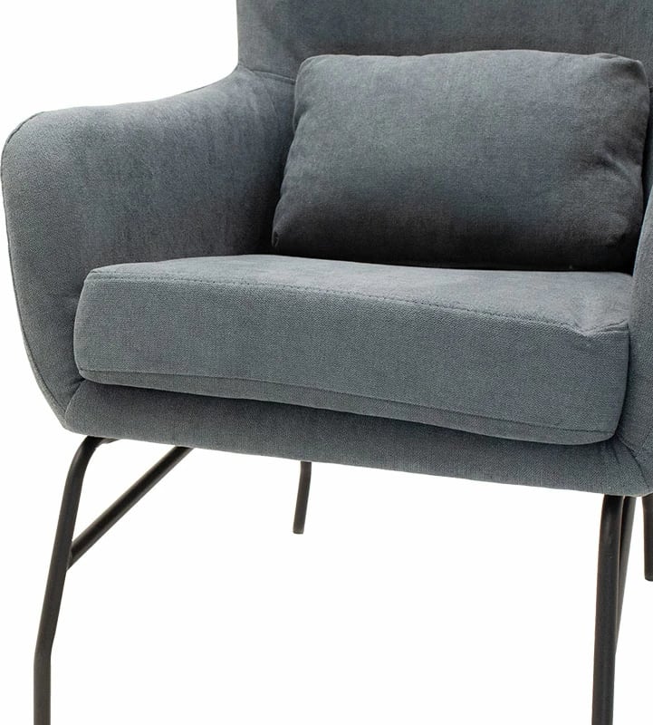 Fotel Rimbo, ngjyrë gri, 66x81x102cm