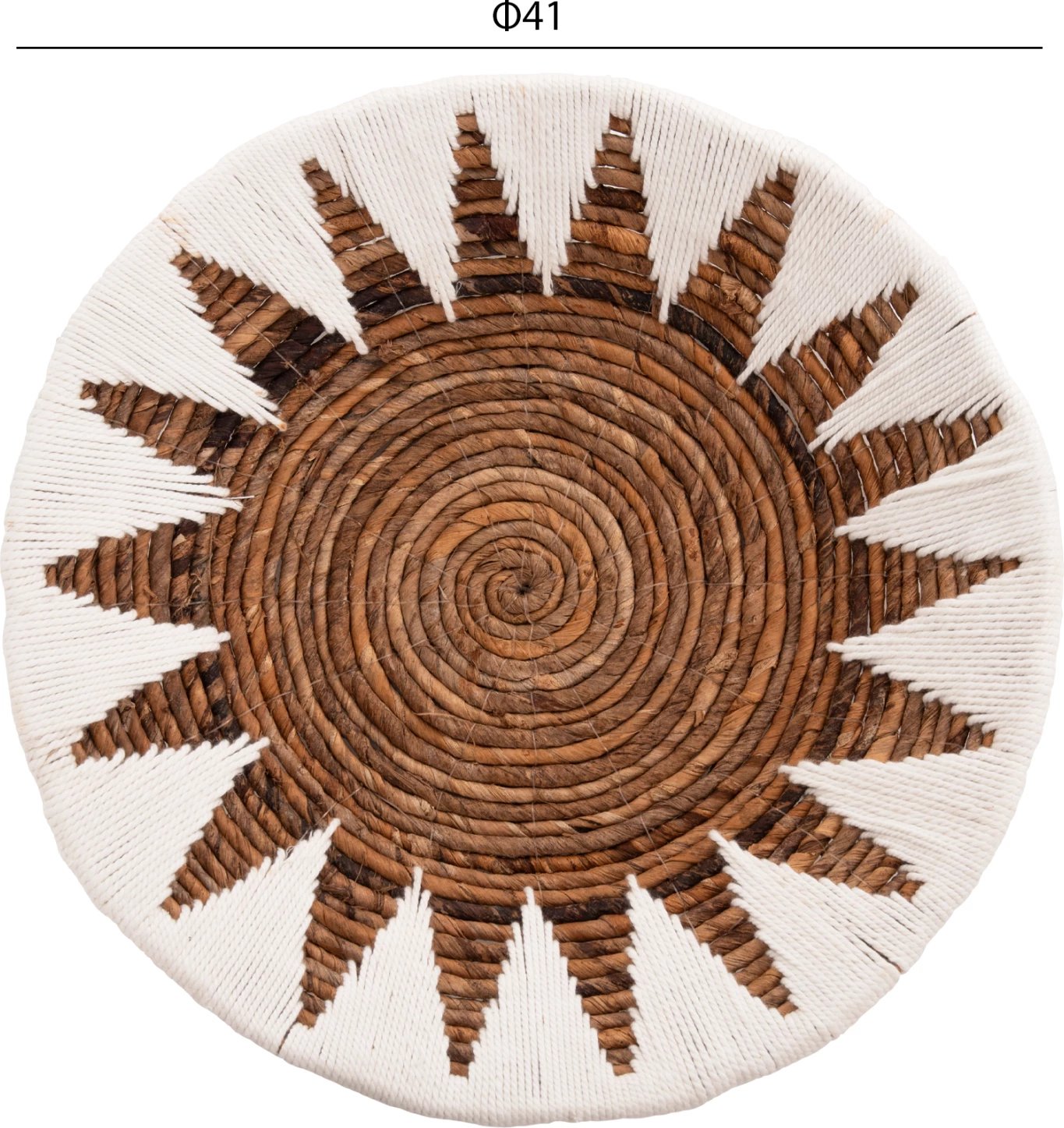 Dekor muri 3 pjesë, i rrumbullakët, i bërë nga rush, FH9481