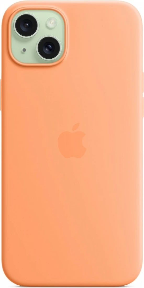 Mbështjellës silikon Apple MagSafe për iPhone 15 Plus, Orange Sorbet