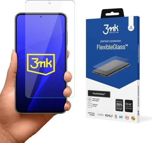 Xham mbrojtës hibrid 3MK FlexibleGlass për Samsung Galaxy S23 Plus S916, Transparent
