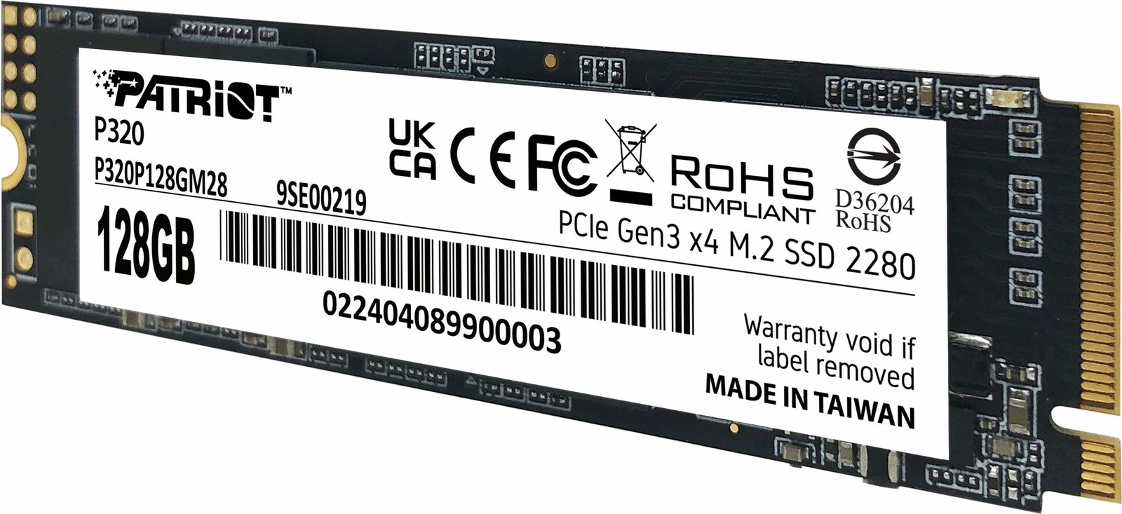 SSD M.2 Patriot P320 128GB PCIe 3.0 NVMe 2280