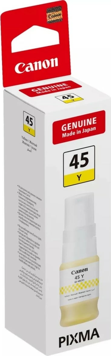 Toner Canon GI-45Y, për MAXIFY GX1040/GX2040, 40ml, Verdhë Toner Canon GI-45Y, për MAXIFY GX1040/GX2040, 40ml, Verdhë