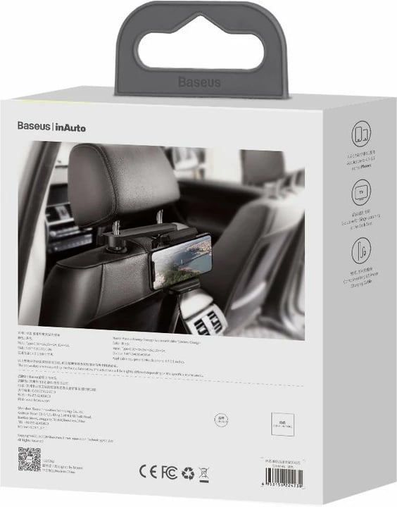 Mbajtës telefoni për makinë Baseus WXHZ-01 me karikues wireless 15W, i zi