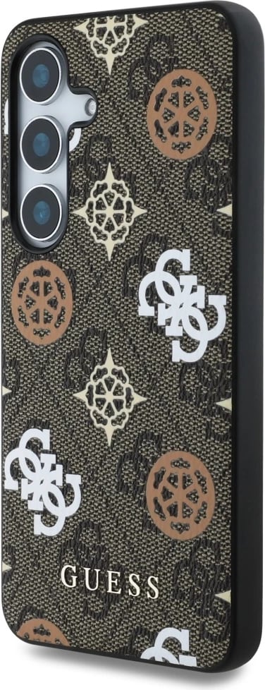 Mbështjellës Guess 4G Printed Colored Peony Pattern MagSafe për Samsung Galaxy S25, Kafe Mbështjellës Guess 4G Printed Colored Peony Pattern MagSafe për Samsung Galaxy S25, Kafe