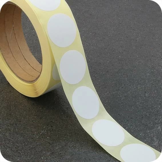 Etiketa vetëngjitëse të rrumbullakëta NEXT Ø20mm, të bardha, 1000 copë