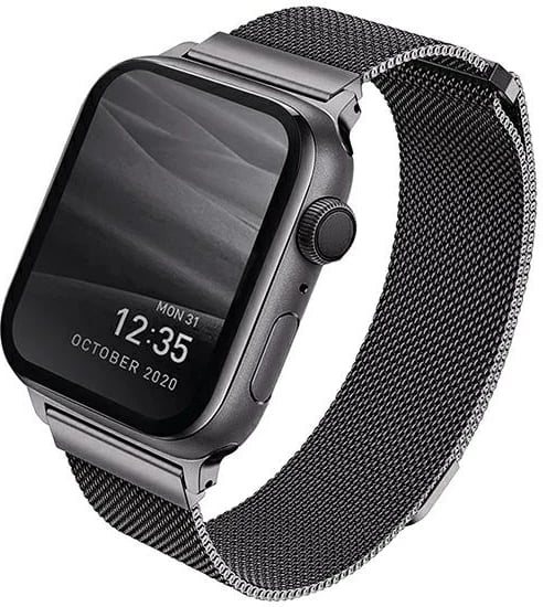 Rrip çeliku inox UNIQ Dante për Apple Watch 38/40/41mm, grafit