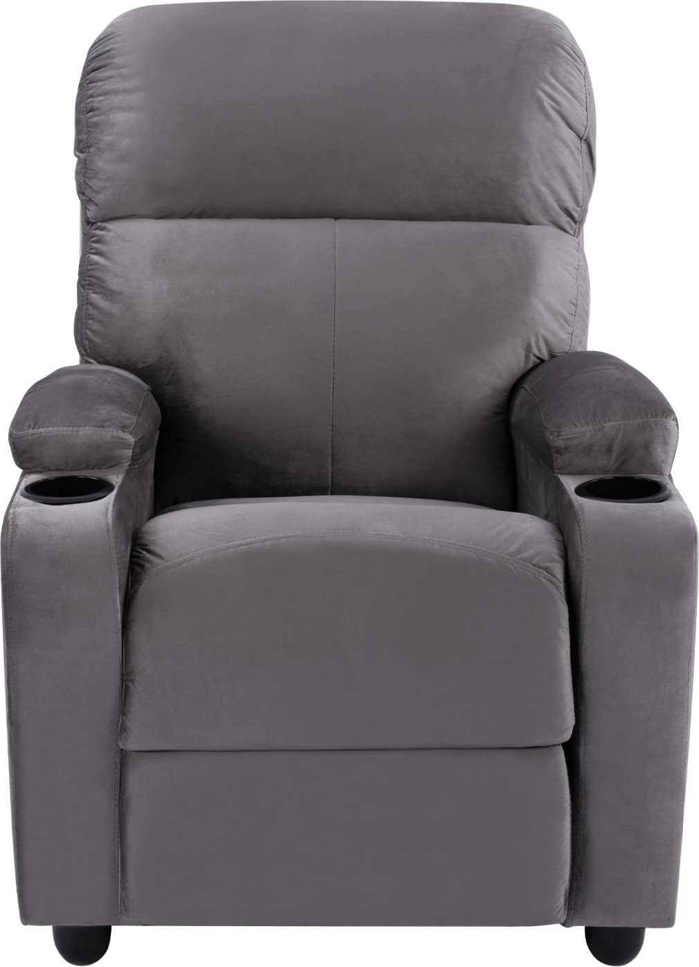 Fotel RELAX me mekanizëm shtrirjeje, kadife gri, FH0122.10, 80x92-168x102 cm