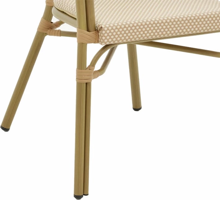 Karrige Elyza alumini natyral-bezhë tekstilene 57x62x84cm