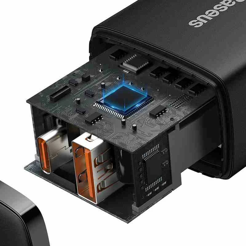 Karikues i shpejtë Baseus Compact, CCXJ-B01, 20W, USB/USB-C, zi Karikues i shpejtë Baseus Compact, CCXJ-B01, 20W, USB/USB-C, zi