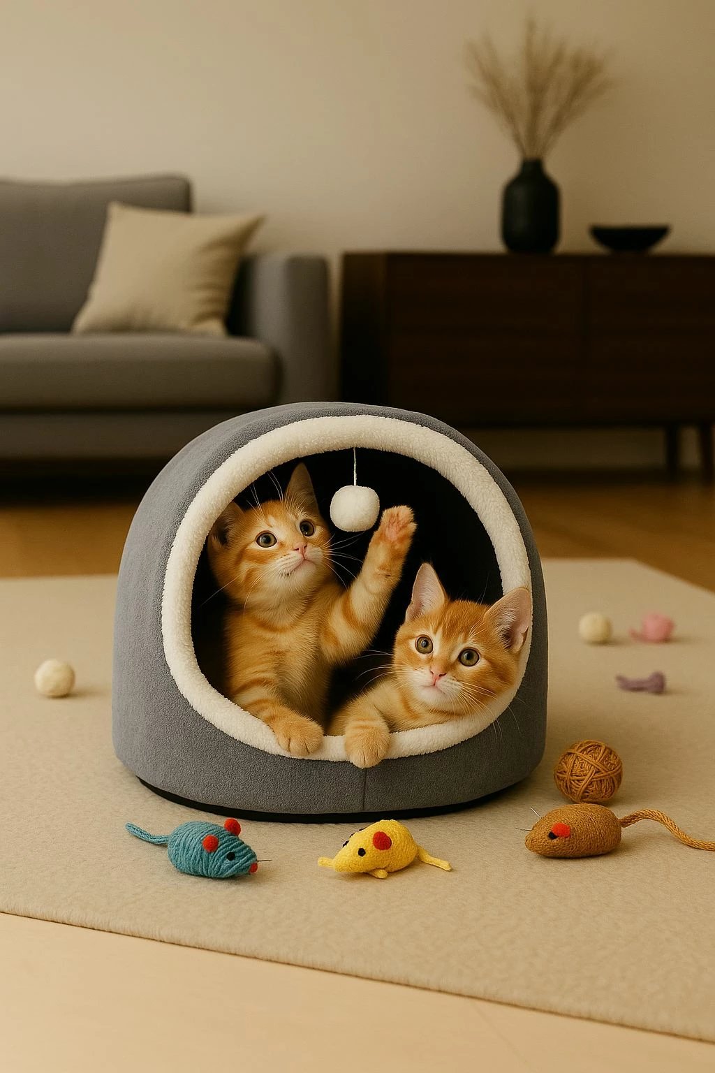 Shtrat për mace Alaska STD, ngjyrë gri