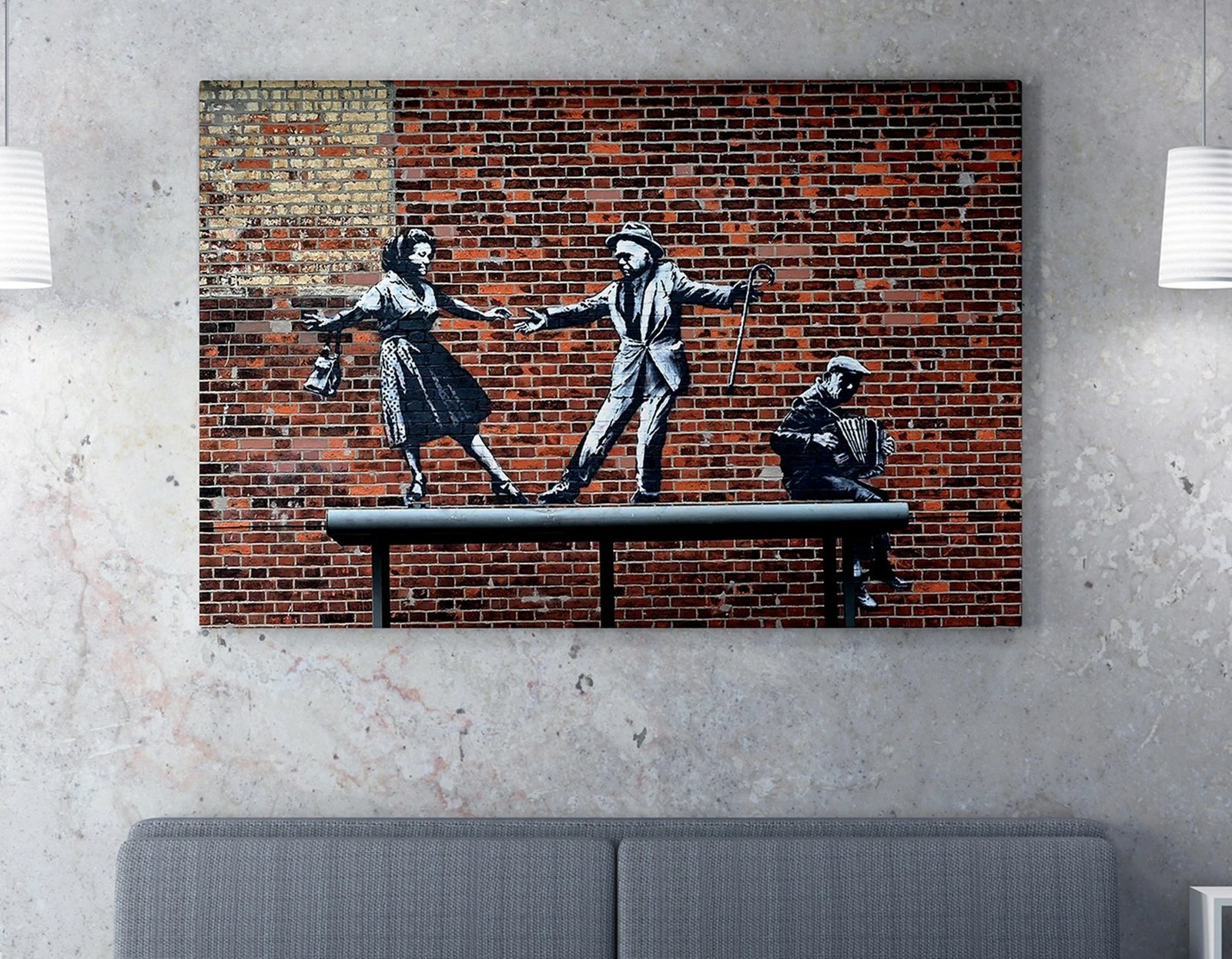 Pikturë dekorative në kanavacë, Banksy, shumëngjyrëshe, WY29, 50x70cm
