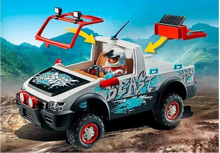 Set lodrash Playmobil City Life 71430, makinë garash RC, 74 pjesë