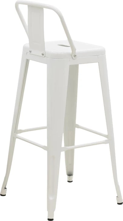 Karrige për bar me shpinë Utopia metalike e bardhë 42x42x97cm