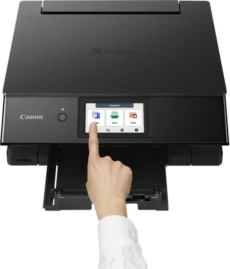 Pajisje multifunksionale inkjet Canon PIXMA TS8750 6152C006 A4 6-bojë 4800x1200 dpi Wi‑Fi/Ethernet USB ekran 4.3" e zezë Pajisje multifunksionale inkjet Canon PIXMA TS8750 6152C006 A4 6-bojë 4800x1200 dpi Wi‑Fi/Ethernet USB ekran 4.3" e zezë