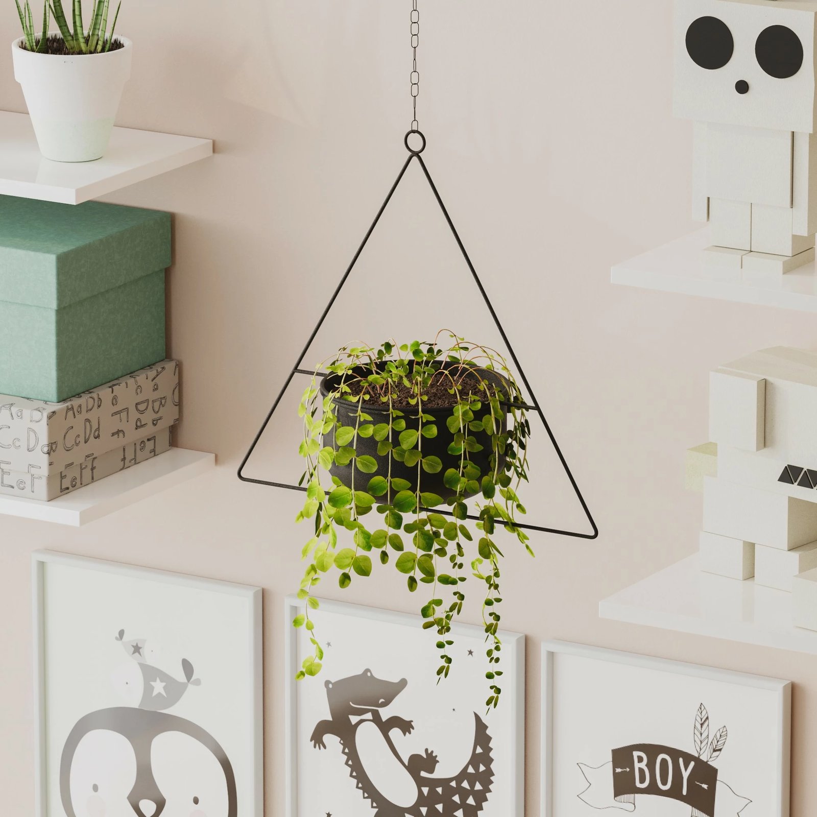 Saksia dekorative Aberto Design, harpusta, e zezë