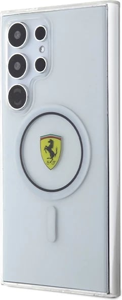 Mbështjellës Ferrari IML Transp Inner Circle Line MagSafe për Samsung Galaxy S24 Ultra, zi