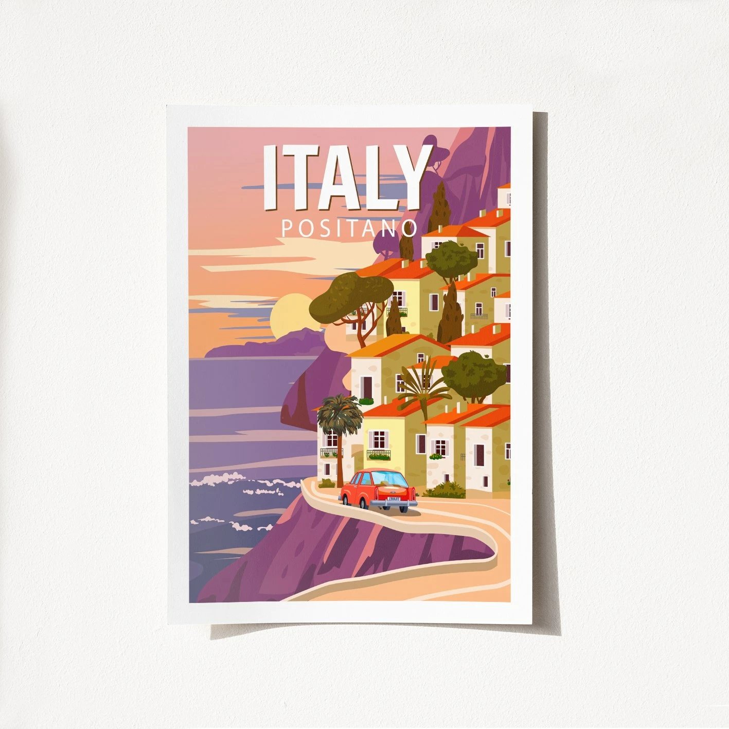 Poster A3, Wallity, Itali, Positano - 2013
