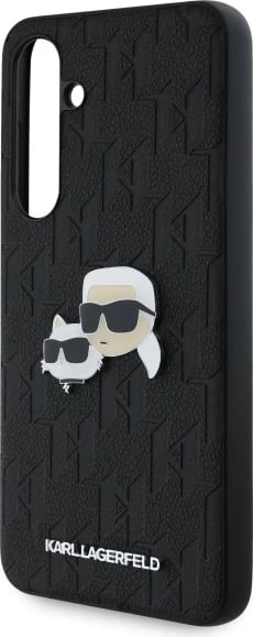 Mbështjellës Karl Lagerfeld KLHCS24FEPGKLKCPK për Samsung Galaxy S24 FE, i fortë, Monogram Karl & Choupette, zi