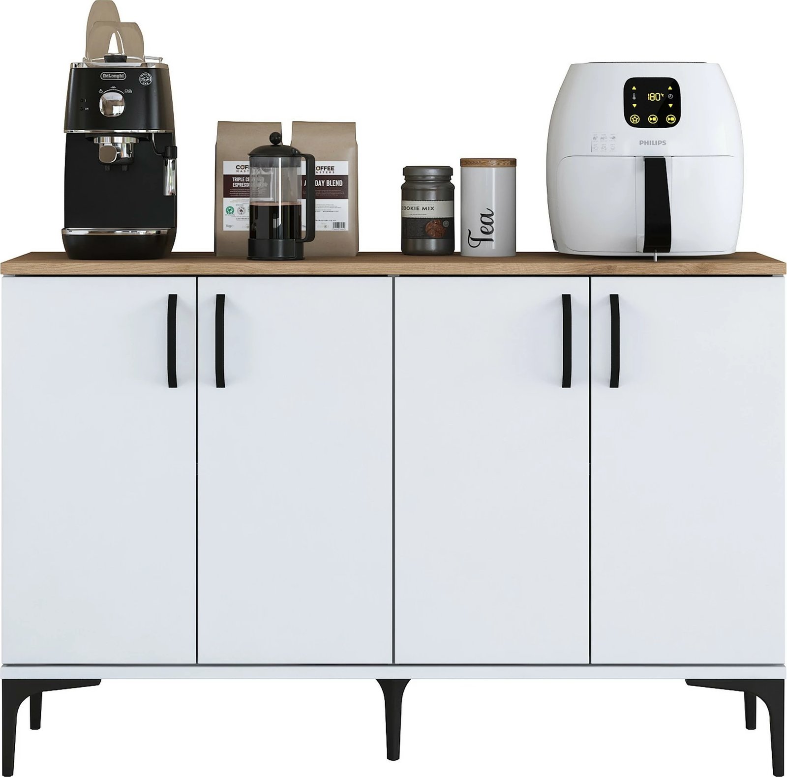 Dollap multifunksional, ngjyrë e bardhë dhe arre, Hanah Home JE162 - 3268