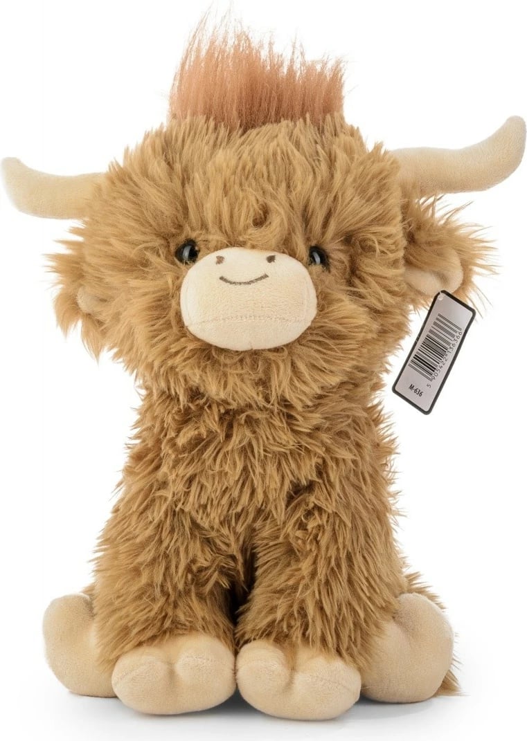 Lodër pelushi lopë Daffi Highland M-636, 30 cm, Bezhe/Kafe