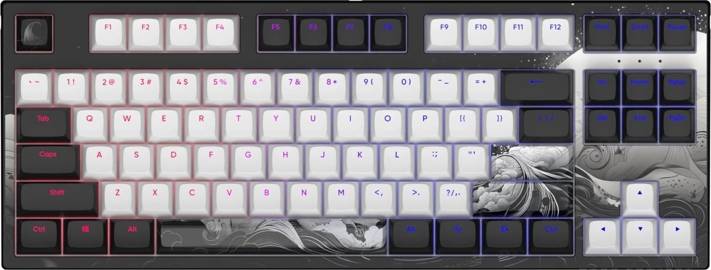 Tastierë Dark Project DPP87 InkPBT Top PrintG3MS, RGB, mekanike, bardhë e zezë