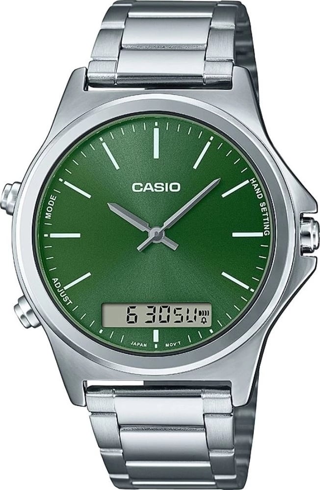 Orë dore për meshkuj CASIO ANA-DIGIT ALARM, e gjelbër