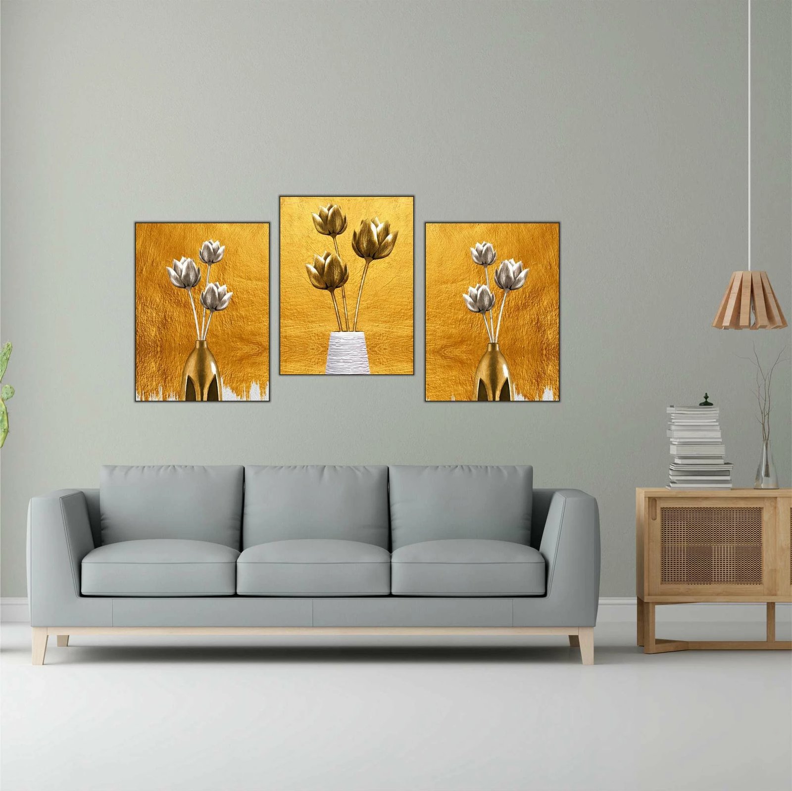 Set pikturash dekorative MDF, shumëngjyrëshe, 3 copë, Wallity, Mdf - 00118