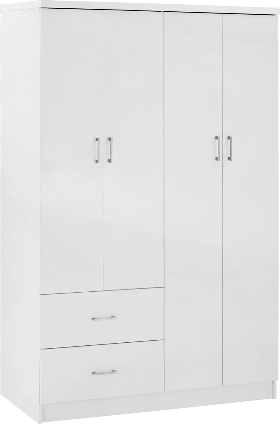 Dollap me 4 dyer dhe 2 sirtarë FH339.05 i bardhë 120x42,5x180,5 cm