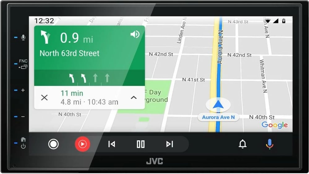 Radio multimedia JVC KW-M565DBT, 6.8 inch, Apple CarPlay, Android Auto, Bluetooth, e zezë