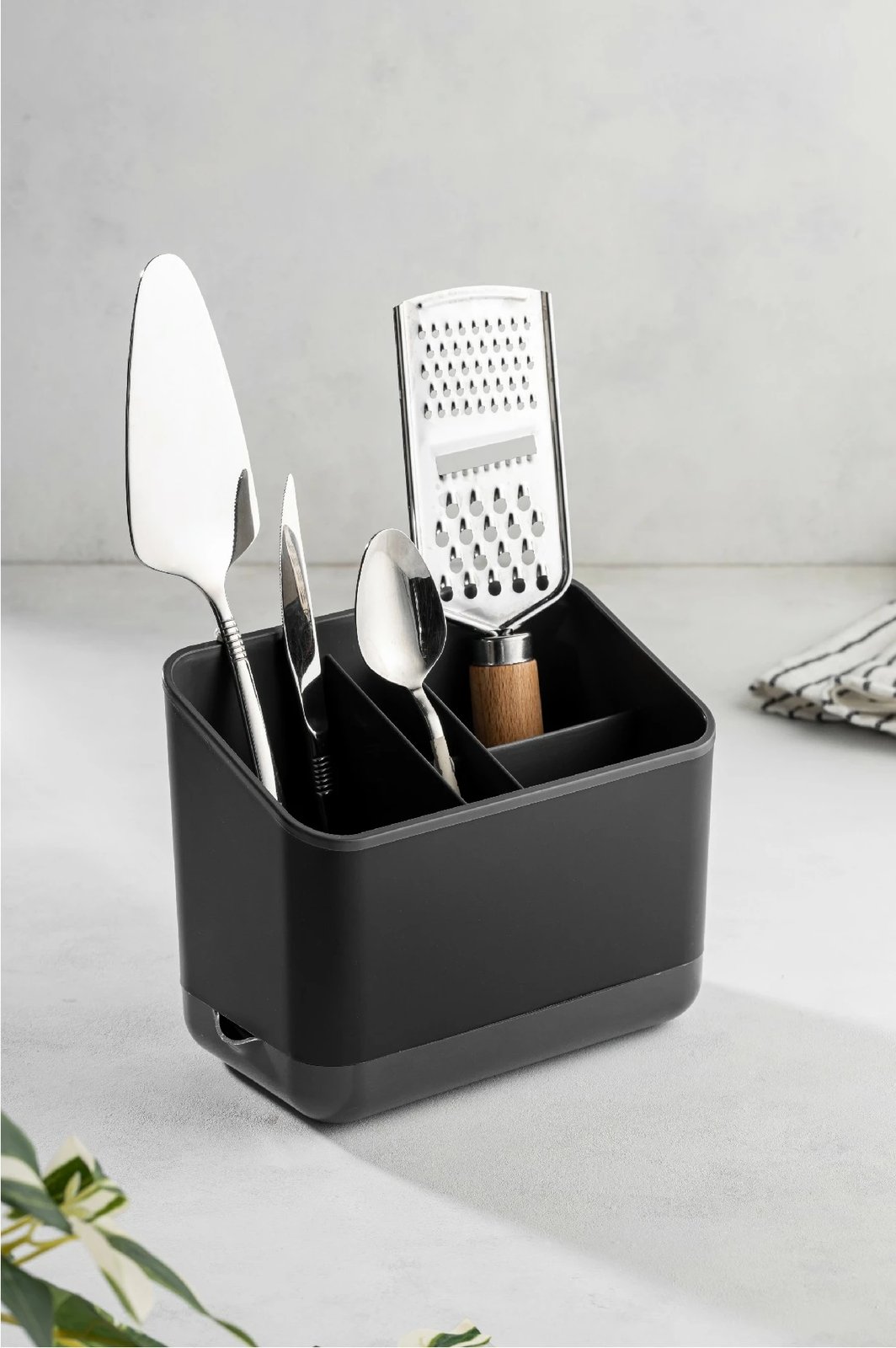 Set organizues plastik, anthracite, 2 copë, 16.5x10x14cm