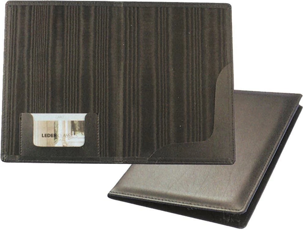 Mbajtës fature restoranti NEXT, 14.5x21cm, Lëkurë e vërtetë, Zi