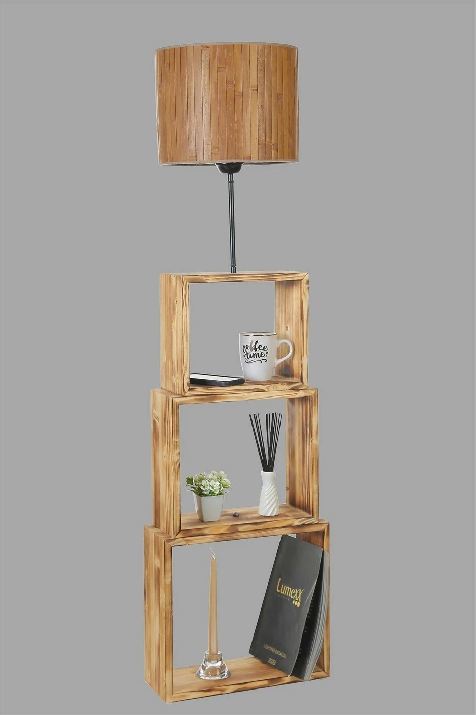 Llambë dyshemeje Opviq, dru dhe metal, 8835-2