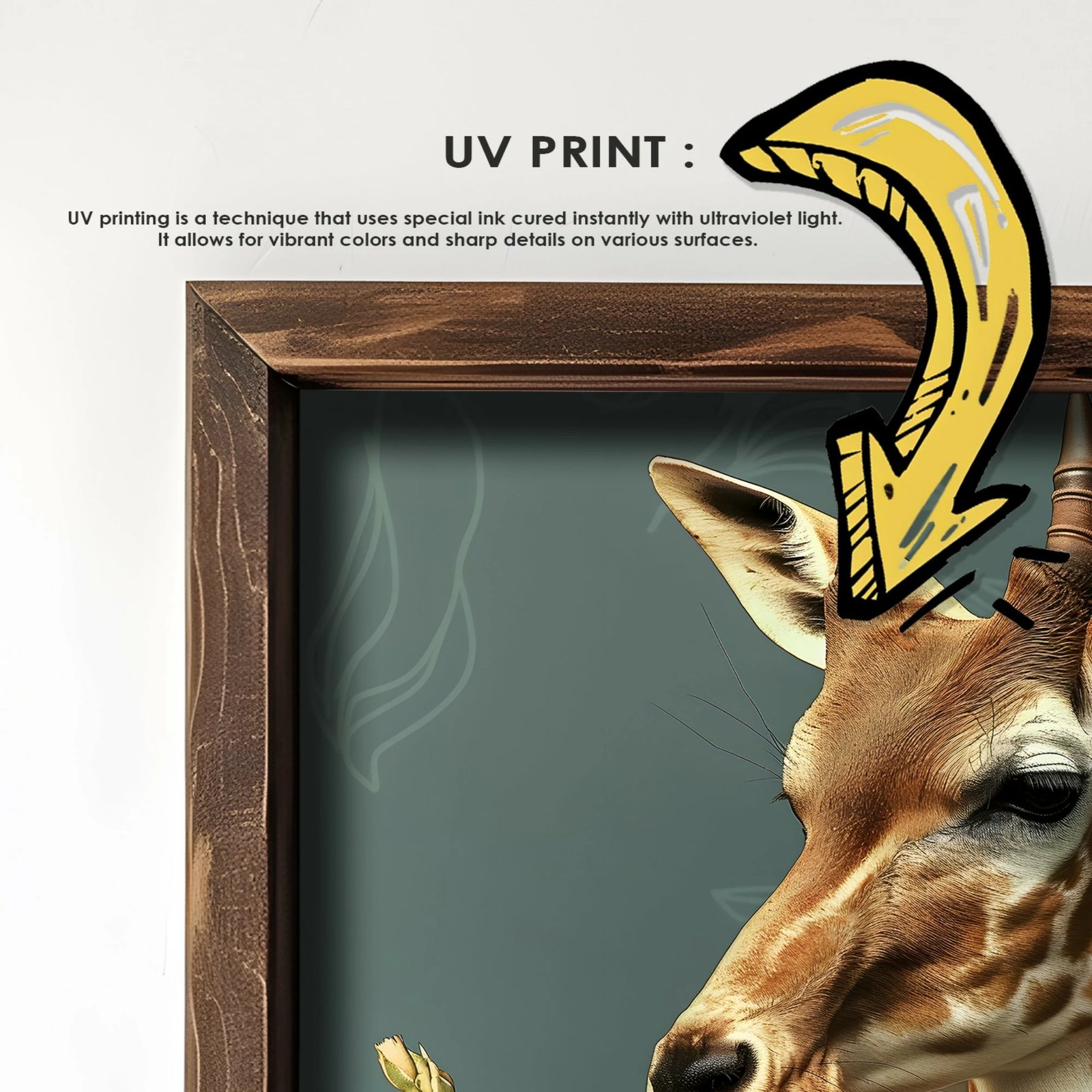 Pikturë dekorative me kornizë MDF, shumëngjyrëshe, Wallity GE141-L