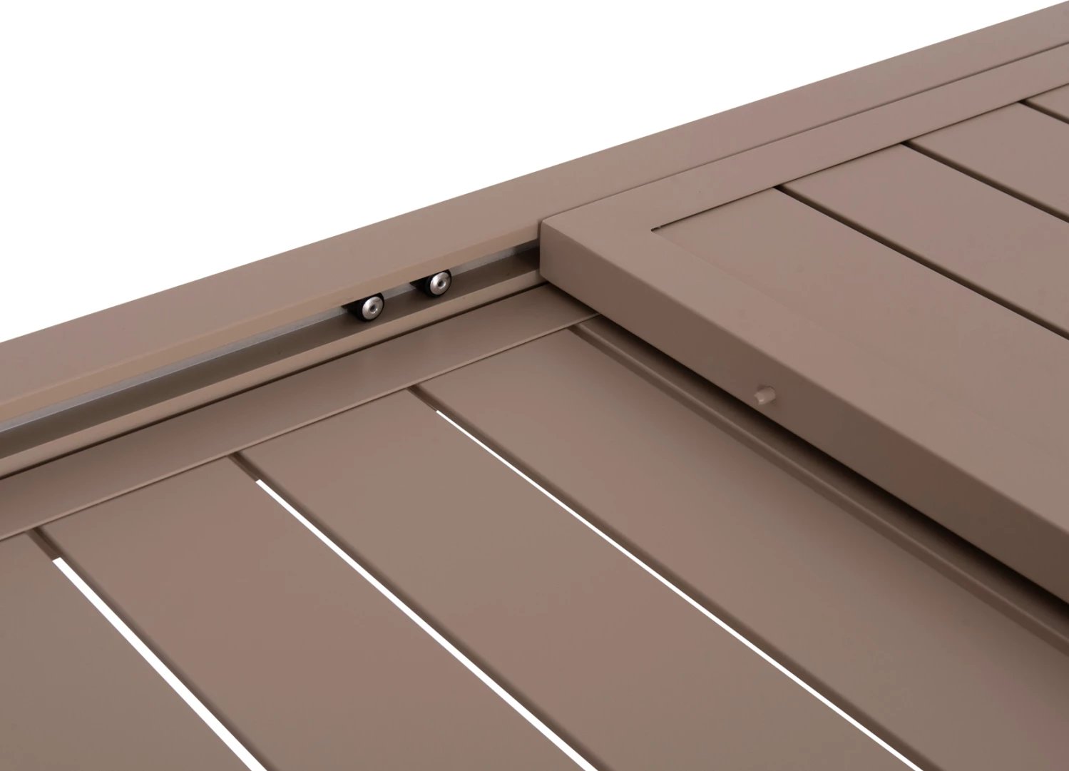 Tavolinë ngrënieje e zgjatshme KRUM, alumin, ngjyrë kapuçino, FH6277.04, 160-240x90x73cm