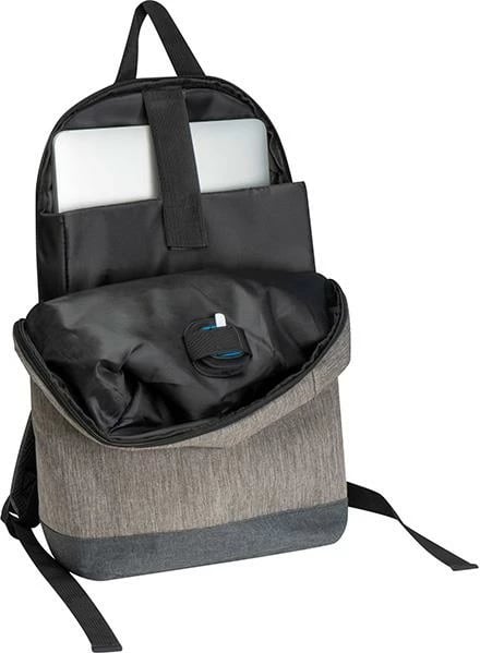 Çantë shpine për laptop MACMA me dritë LED, H43x29x13cm, Ngjyrë qymyr