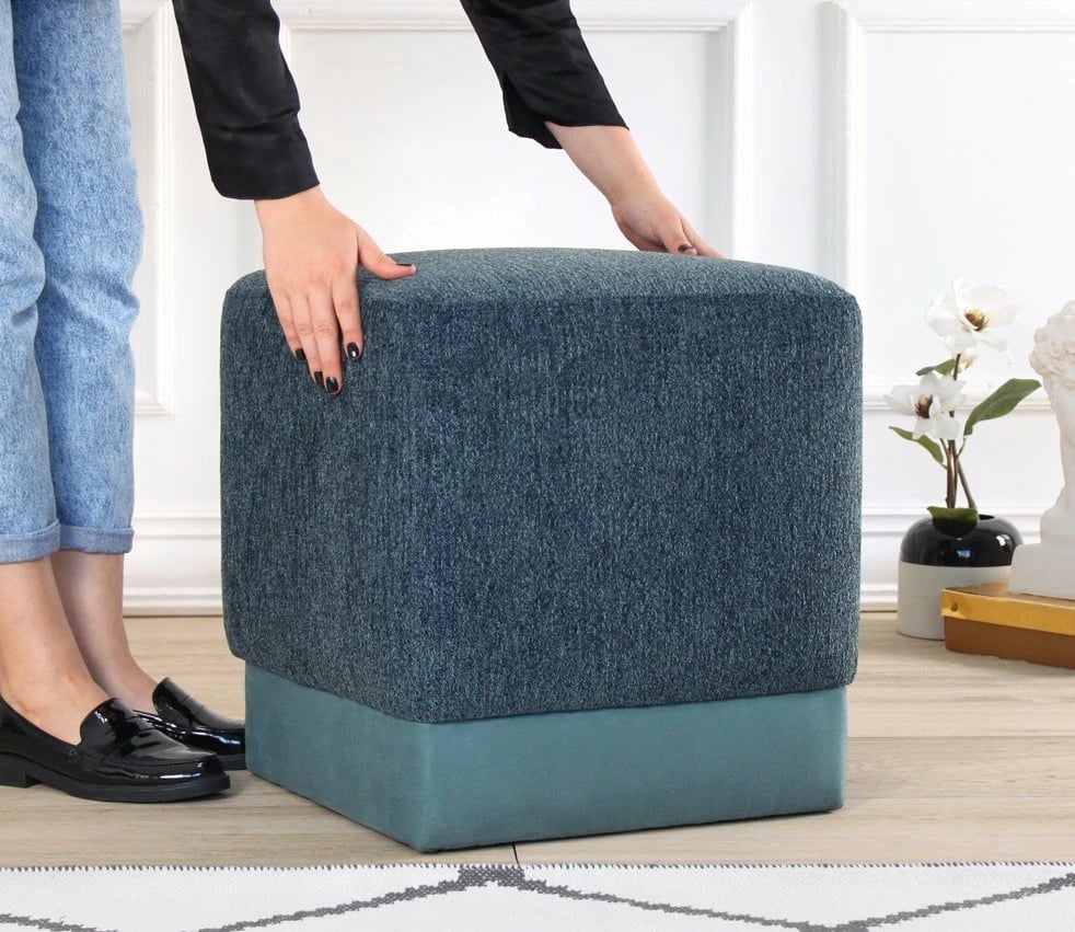 Puf Atelier del Sofa, ngjyrë kaltër, Borgot