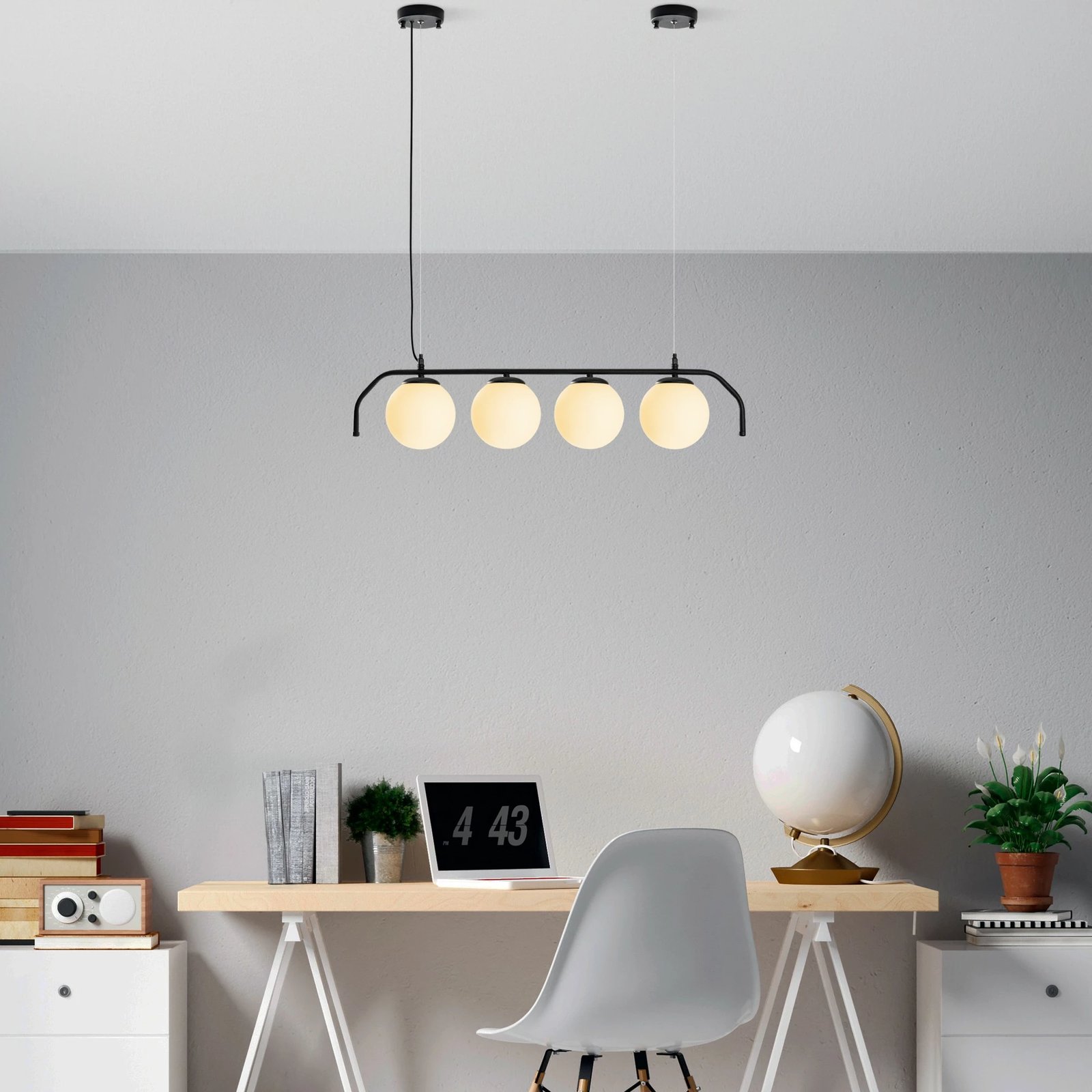 Llambë tavani Opviq, Antler, e zezë, 30-120cm