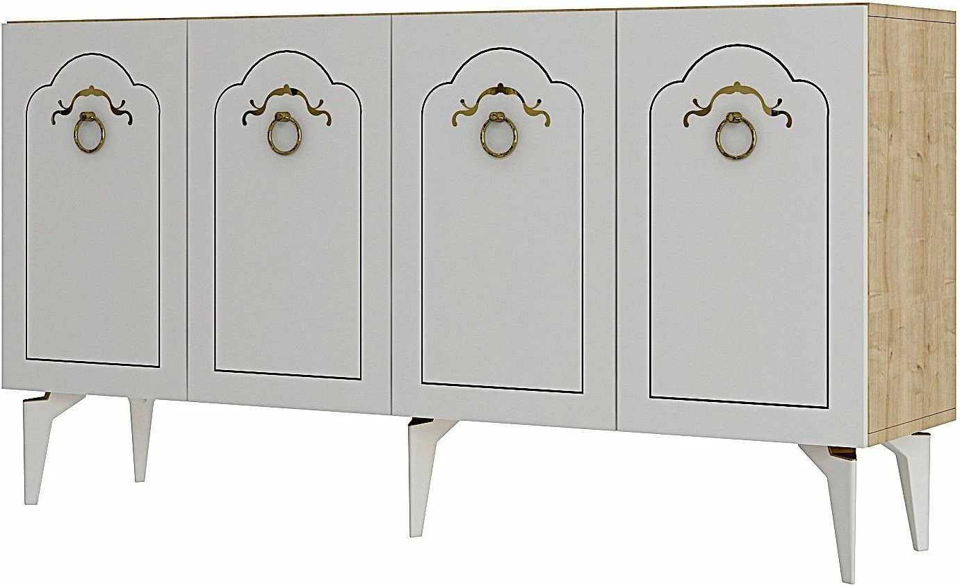 Konsol Skye Decor, violet - lis safir, e bardhë