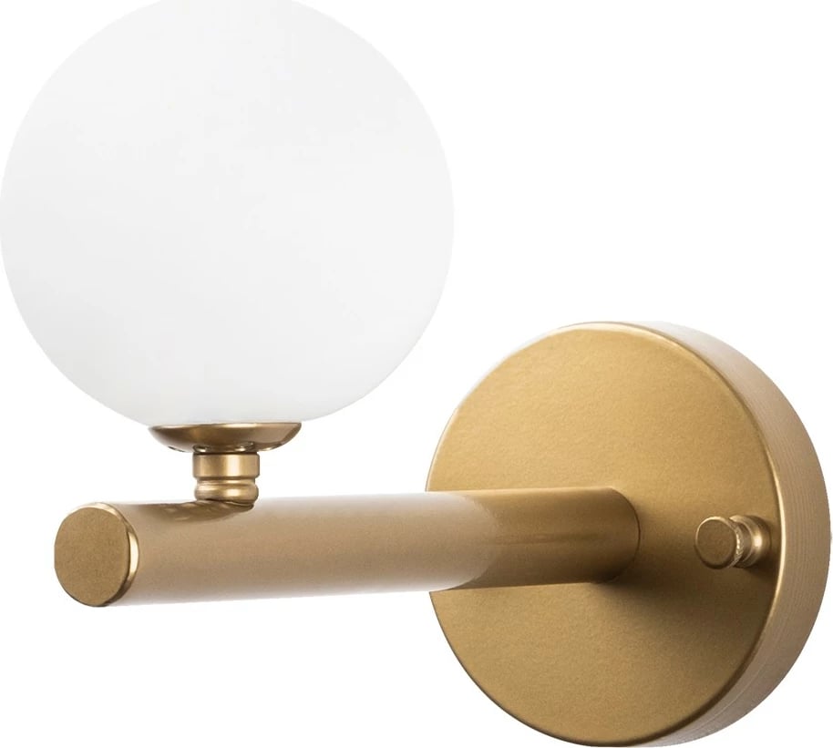 Llambë muri Opviq Domino, ngjyrë ari, 10x22x17cm Llambë muri Opviq Domino, ngjyrë ari, 10x22x17cm