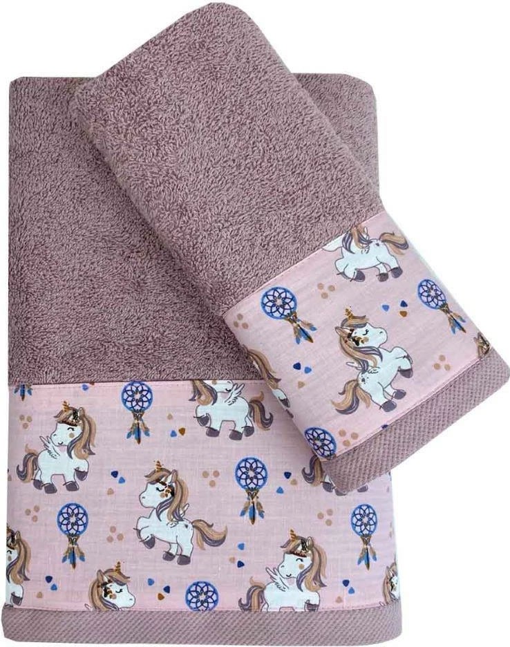 Set peshqirësh për fëmijë ASTRON-HOME ITALY Boho Unicorn, 100% pambuk, 2 copë
