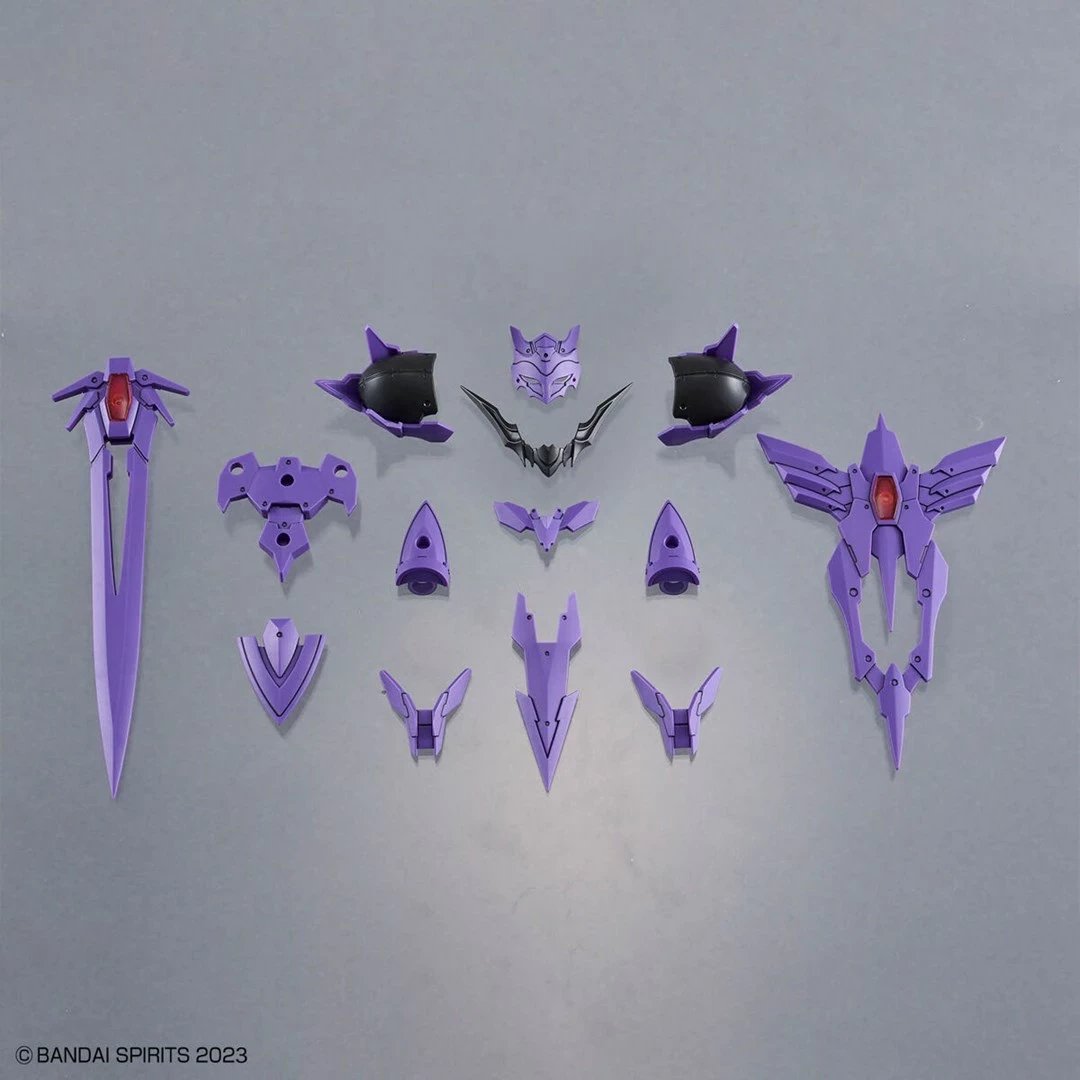 Figurë koleksionuese Bandai 30MF Class Up Armor Rosan Holy Knight, model ndërtimi, vjollcë/argjendtë
