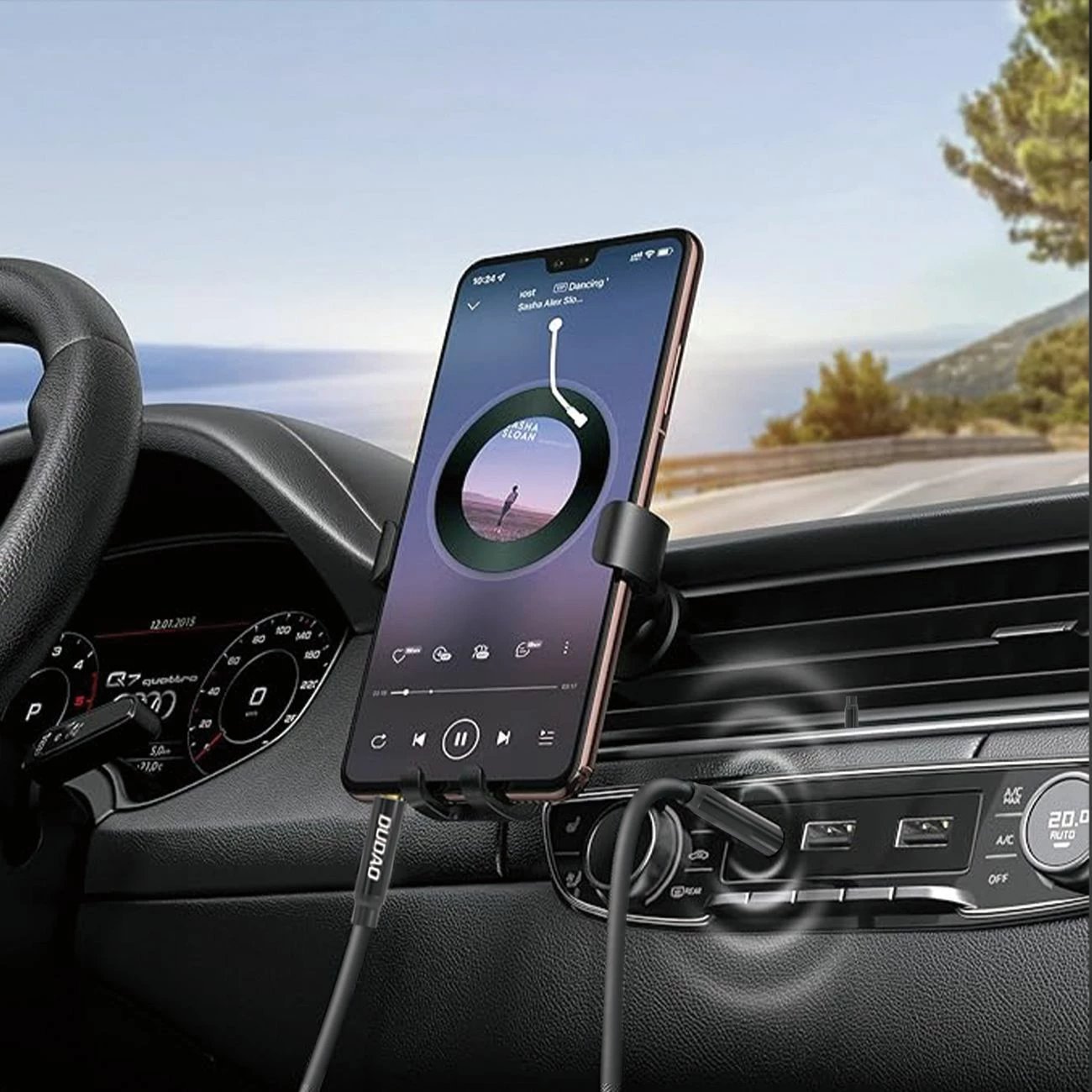 Kabllo audio AUX Dudao L12S, 1m, mini jack 3.5mm, e zezë Kabllo audio AUX Dudao L12S, 1m, mini jack 3.5mm, e zezë