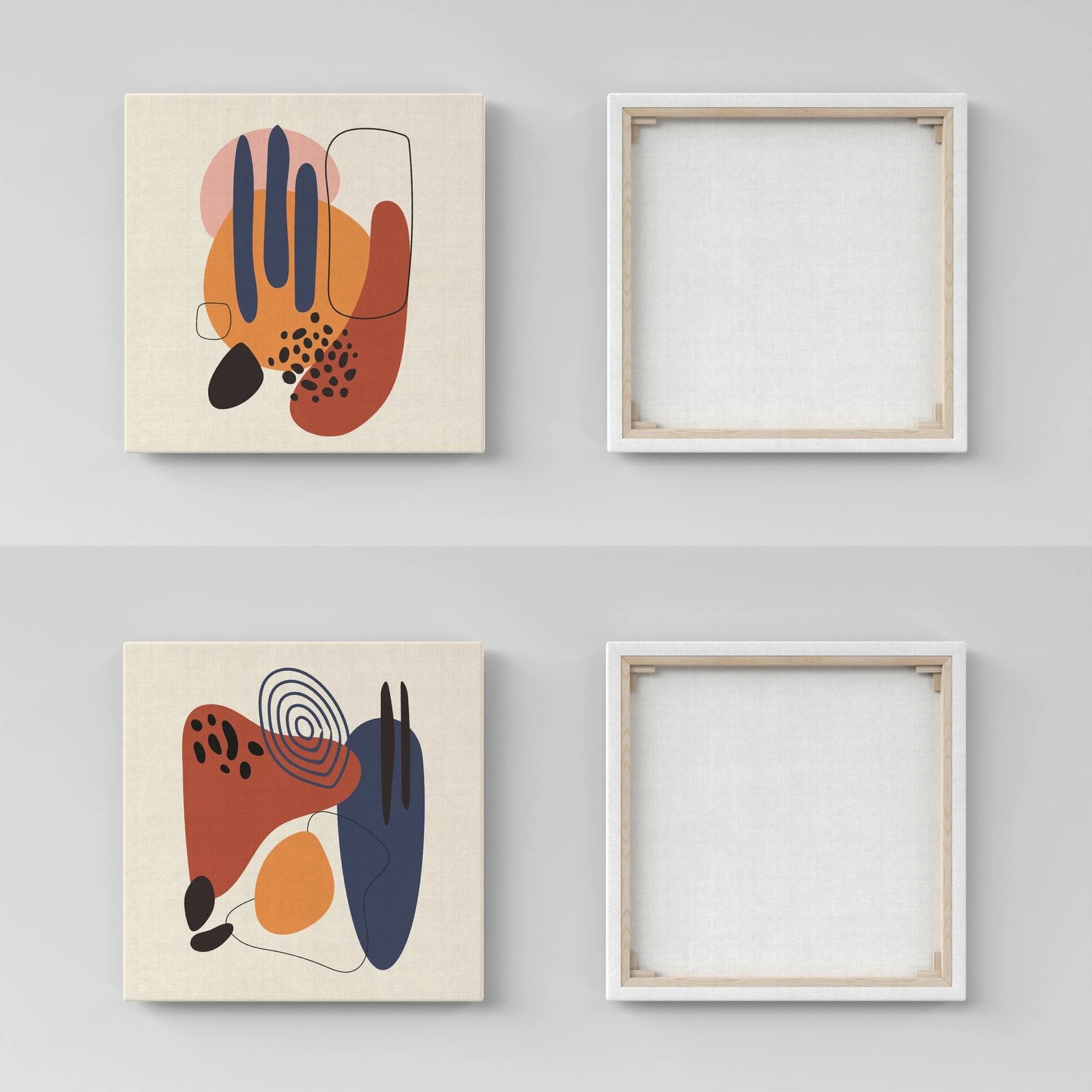 Pikturë dekorative në kanavacë (2 copë), Wallity, ASR_CNVS25 - 4 - 30x30