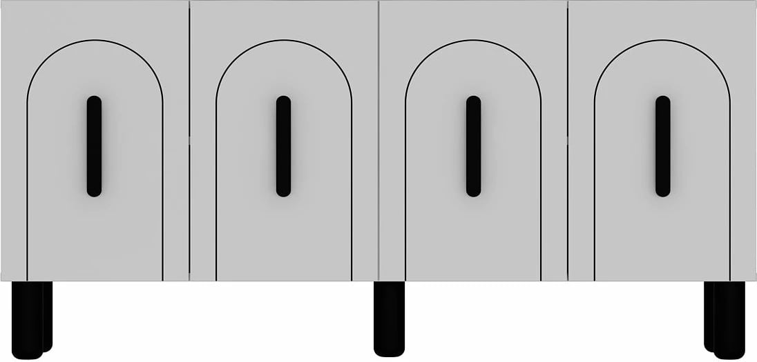 Konsol Skye Decor, e bardhë, e zezë