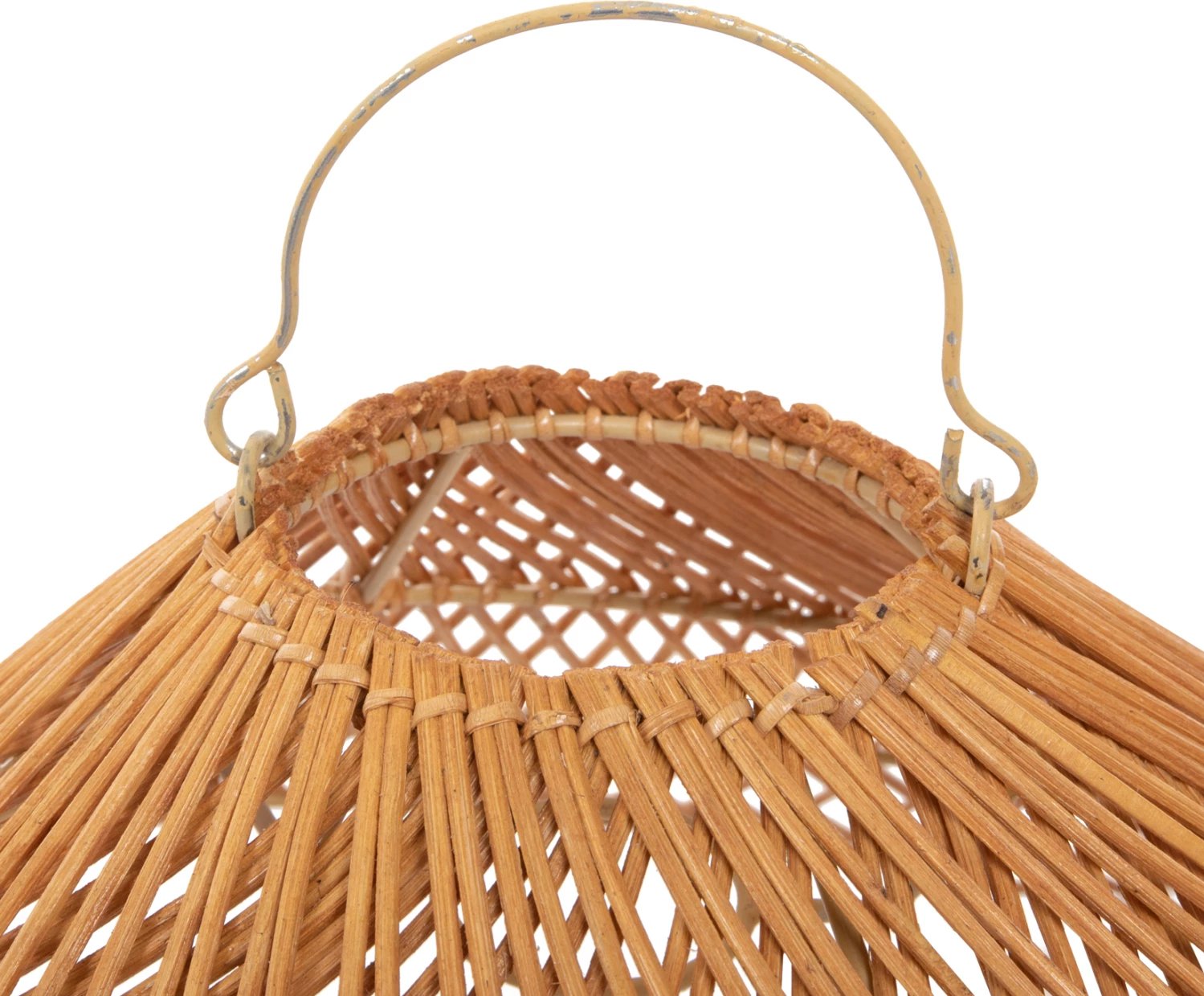 Llambë tavanore varëse, rattan natyral, ngjyrë bezhë rëre, FH7880.02, Φ97x46H cm