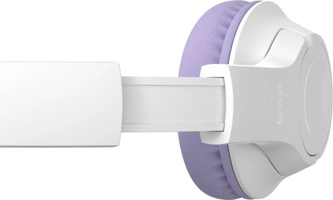 Kufje Belkin SOUNDFORM INSPIRE, wireless & me kabllo, 35 orë, mikrofon, për fëmijë, lavender/bardhë