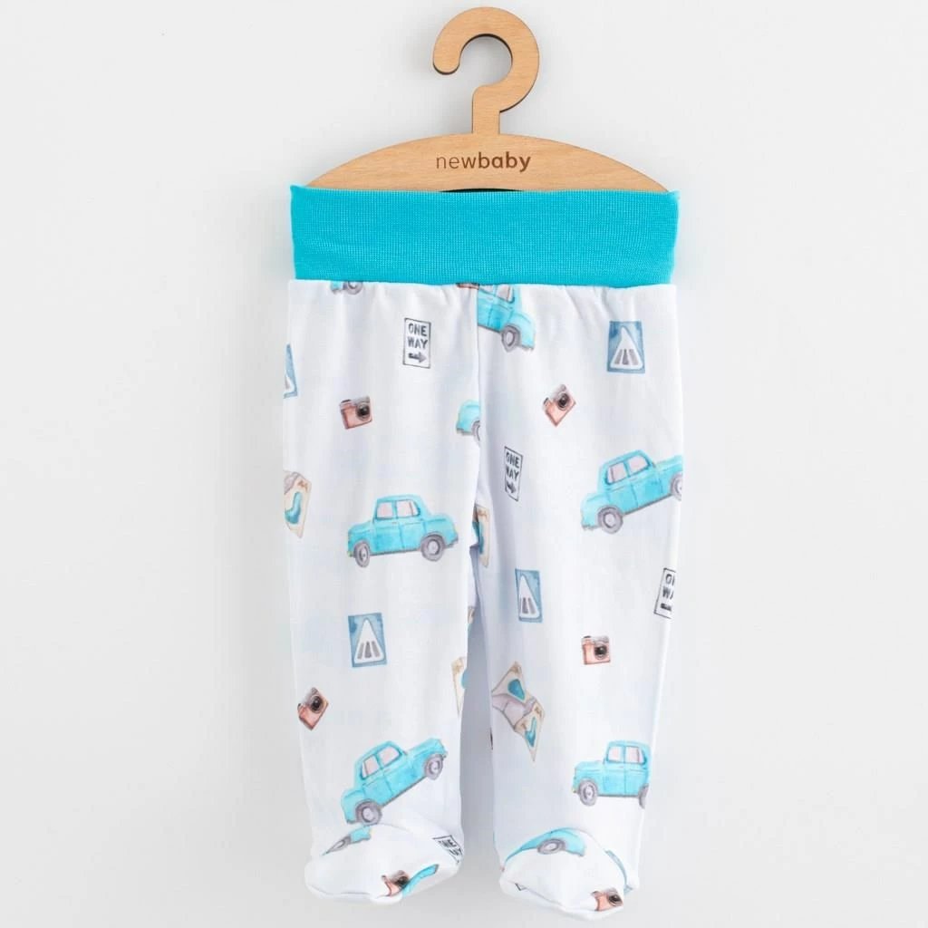 pantalona me këmbë bebe, New Baby Classic II, madhësia 68 (4–6m), për djem, ngjyra të përziera, set 3 copë