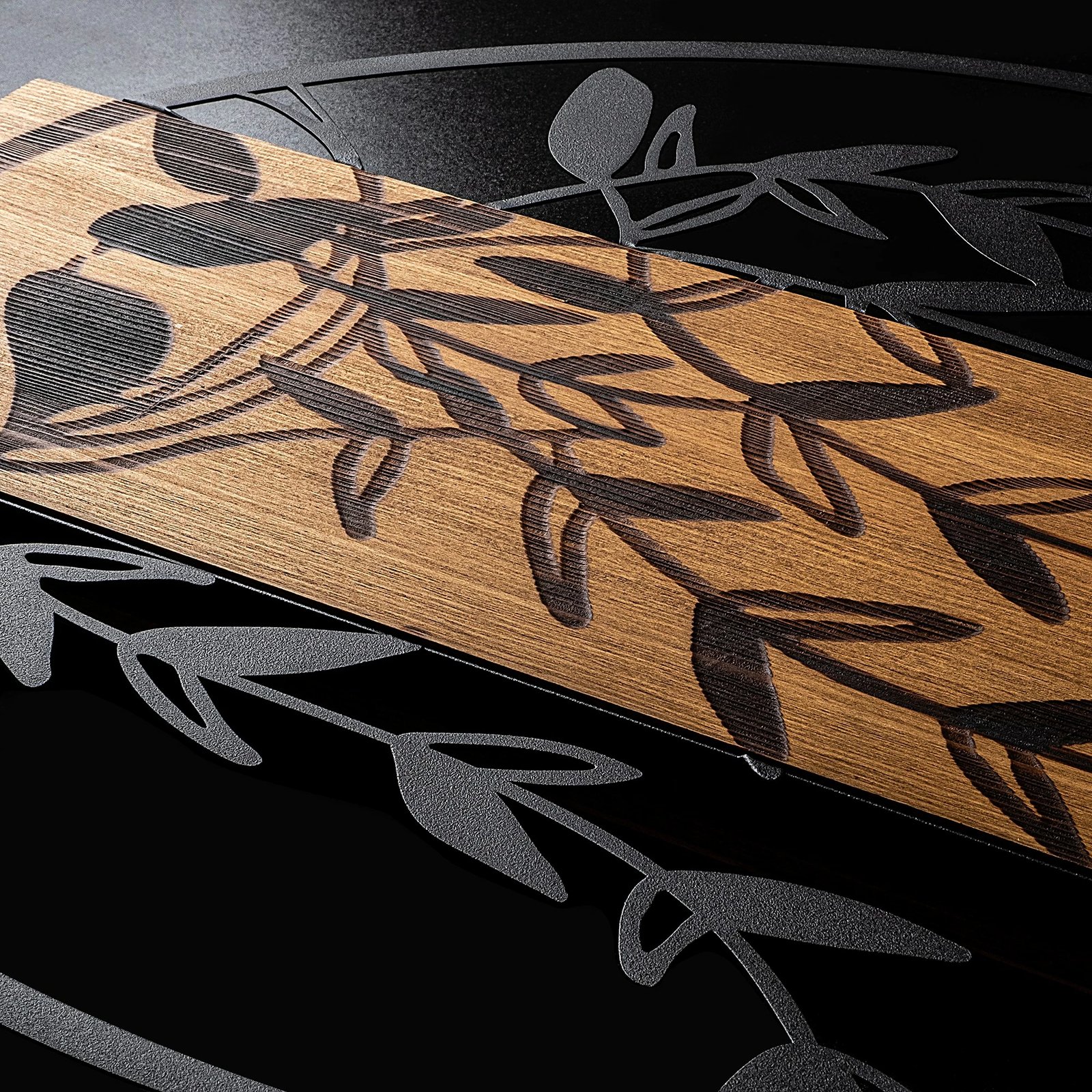 Aksesor dekorativ muri prej druri, Wallity, Fole zogjsh, ngjyrë arre/zezë, 56x56cm