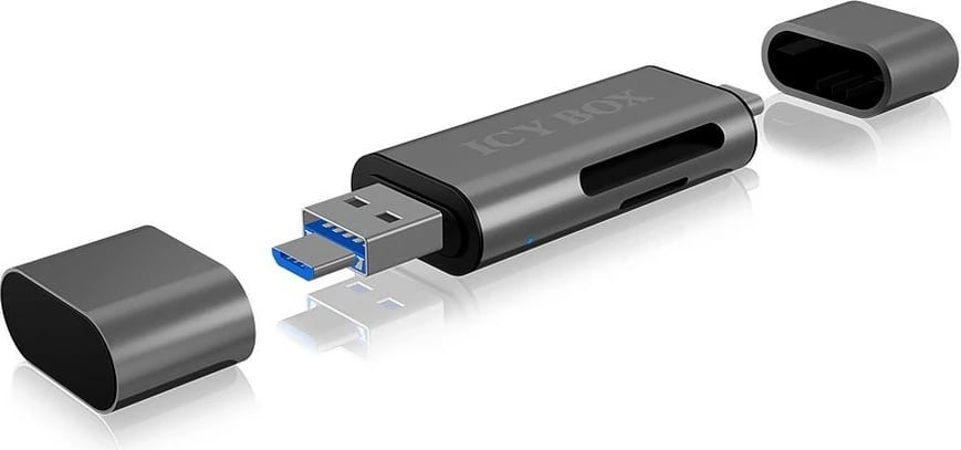 Lexues kartelash IcyBox IB-CR200-C, USB 3.0, Type-C/Type-A, Grafit